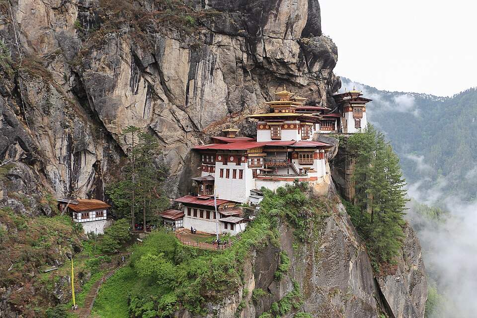 Taktsang on the cliff above Paro